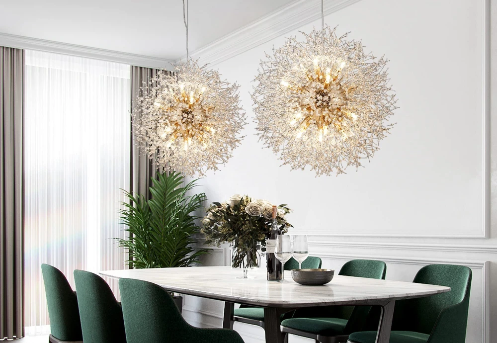 globe chandelier crystal